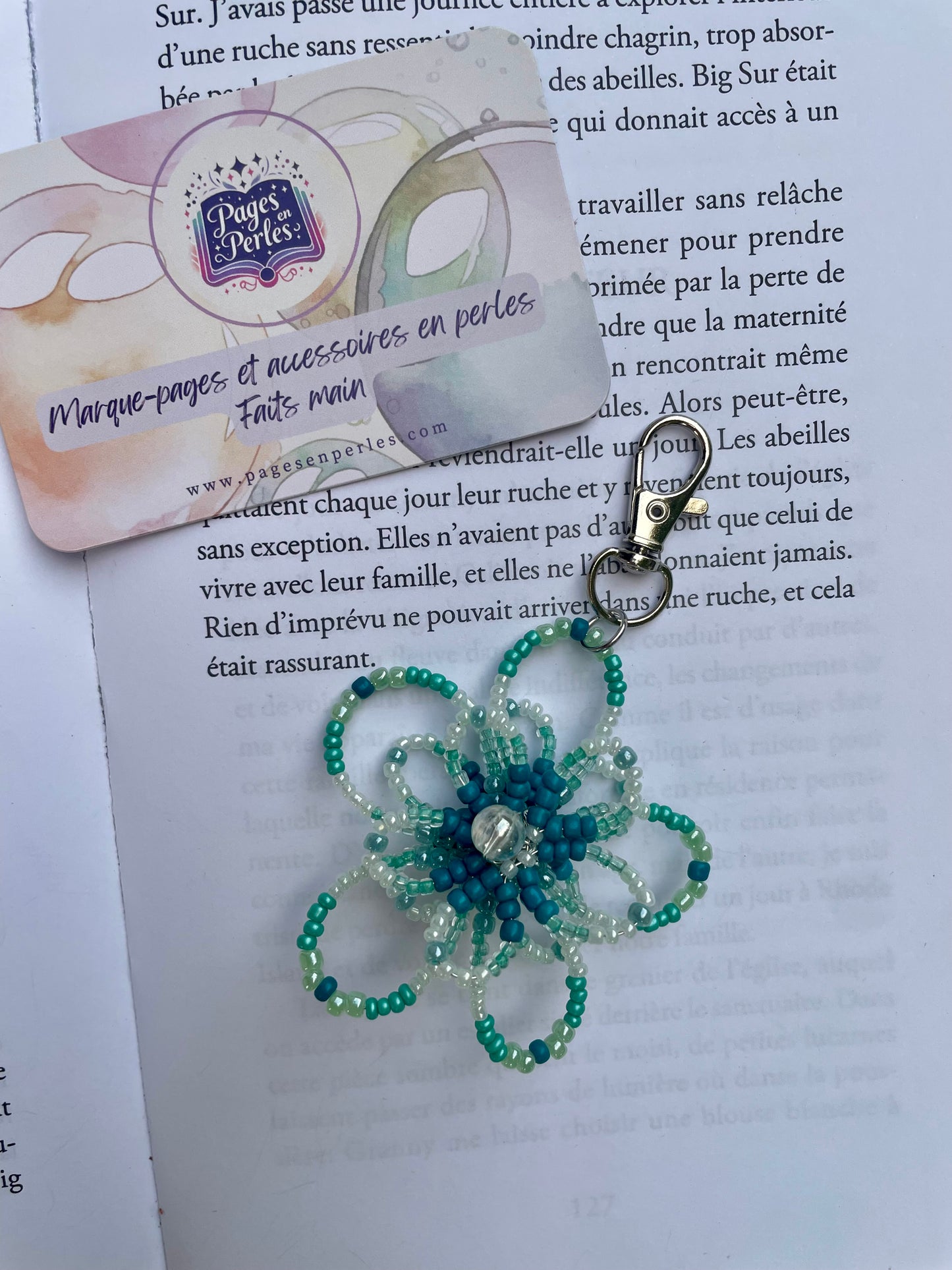 Porte-clé 💚🌸