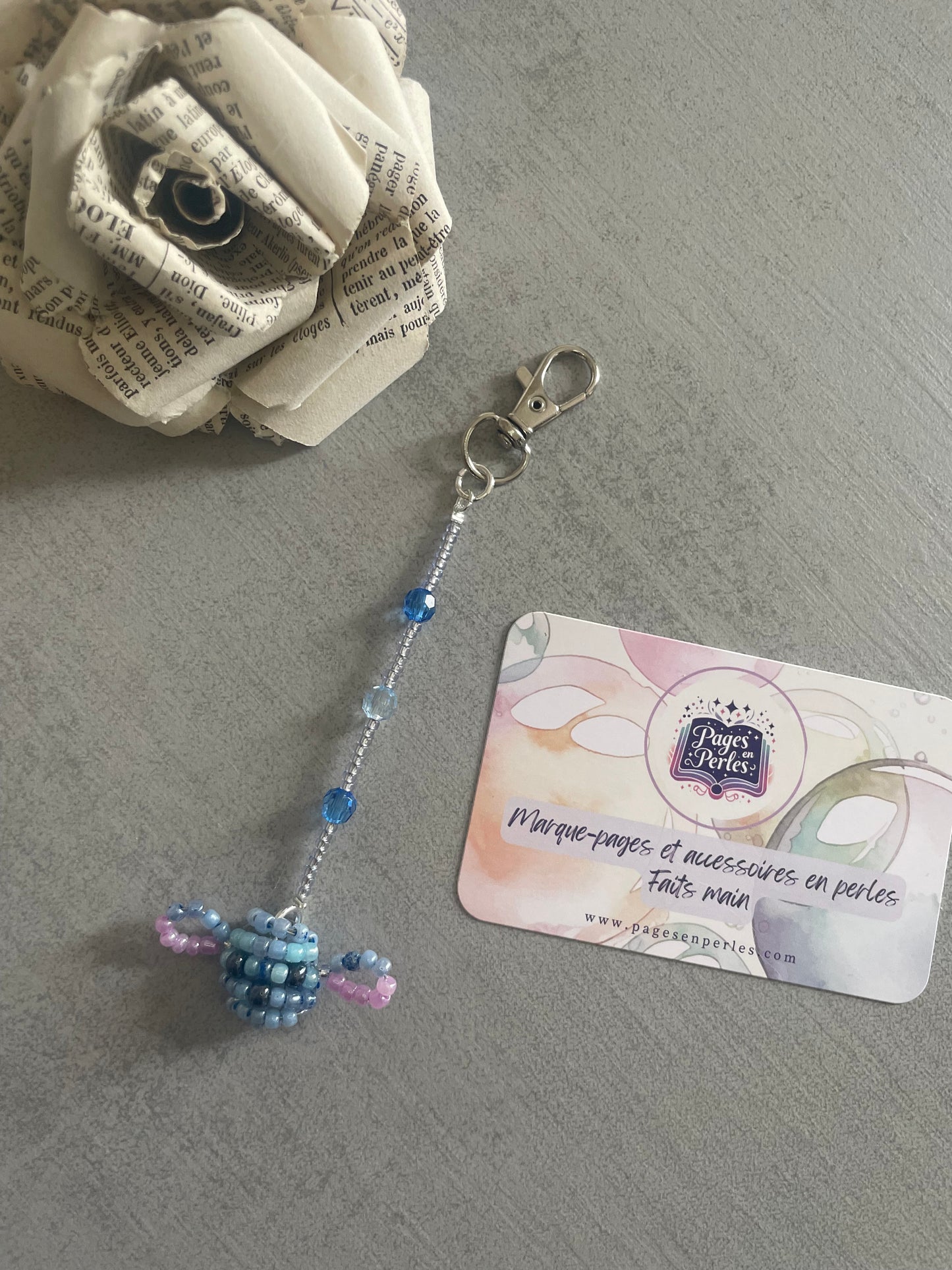 Porte-clé Stitch en perles 💙